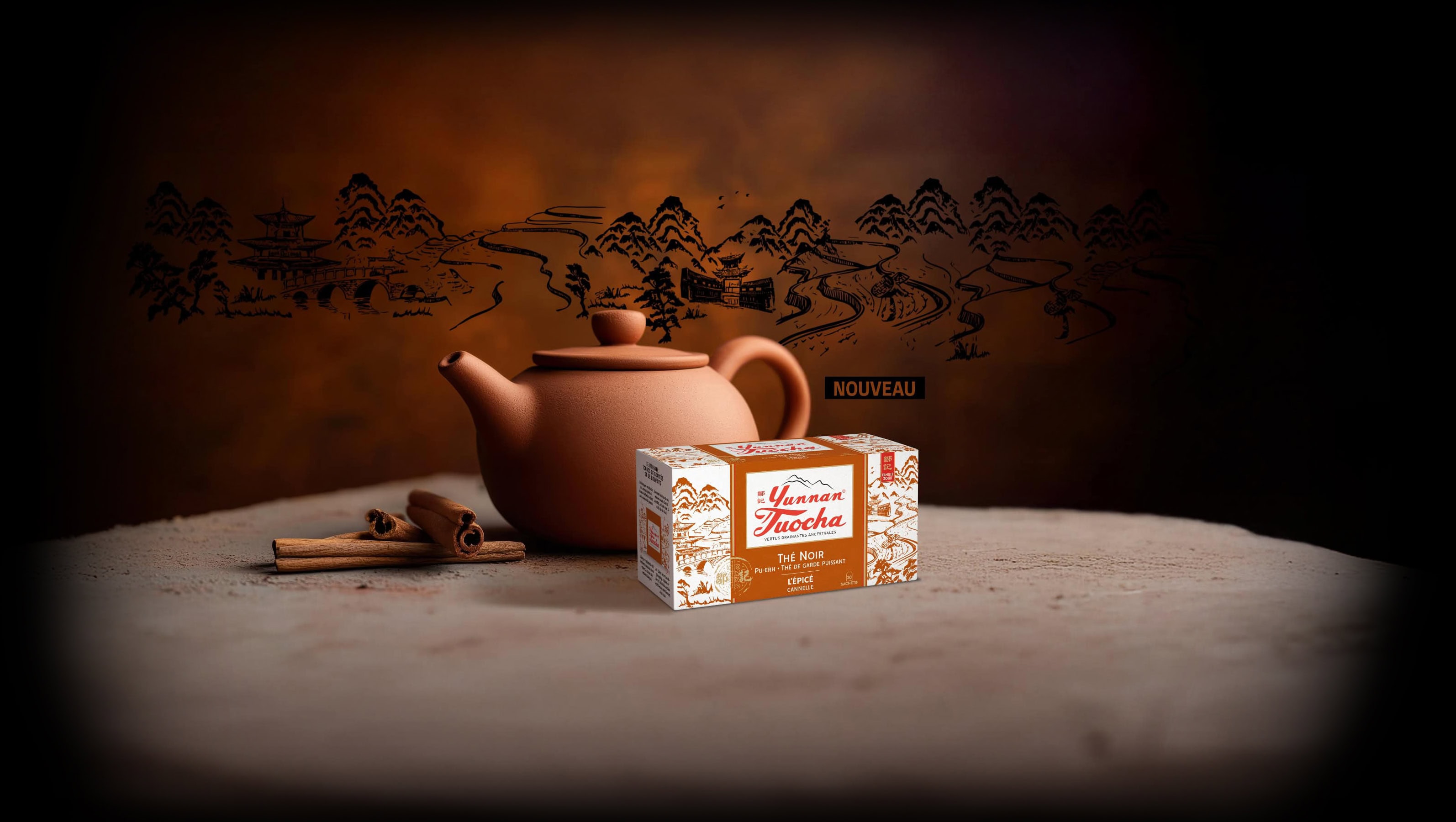 Nouveau thé cannelle Yunnan Tuocha